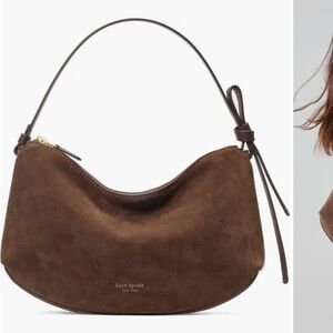 Kate Spade Chocolate Suede Loop Shoulder Bag